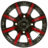 Falcon Ridge Color Accent Kit - Red, Raptor CI-8S, 15 Inch Wheel, 4/156