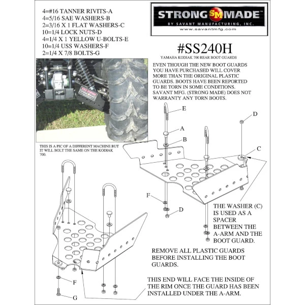 Kodiak 700 Rear Stick Stoppers 1 Kodiak 700 Rear Stick Stoppers